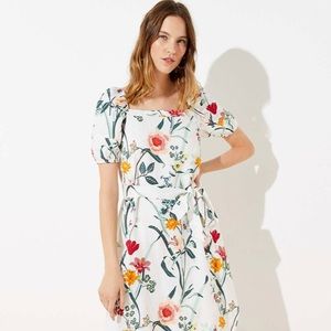 Floral Puff Midi dress